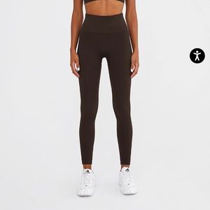 Set active espresso brown sculpt flex leggings size medium